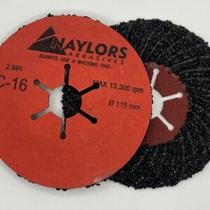 No. 16 grit – 4 1/2” hard sanding disc