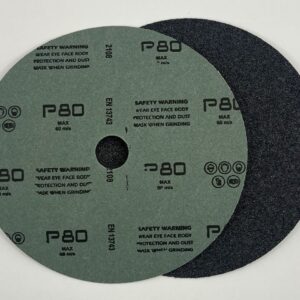 No. 80 grit – 7” flat sanding disc