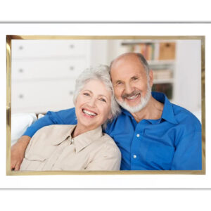 Two people – 11 x 15 cms – rectangular photo portrait
