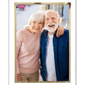 Two people – 11 x 15 cms – rectangular photo portrait