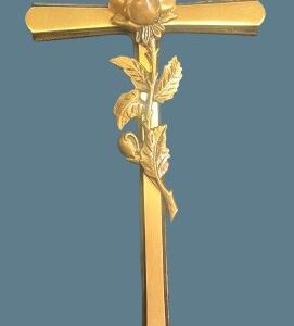 No. 2180 - 162 Bronze Cross with Rose