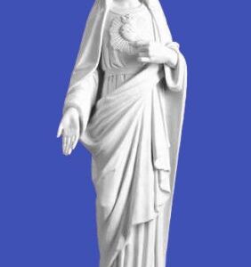 25” Sacred Heart – white