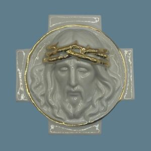 No. 639 - Head of Our Lord - gilt and glazed