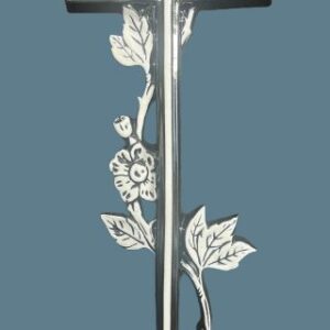 No. 706S – Black Cross with roses 16”