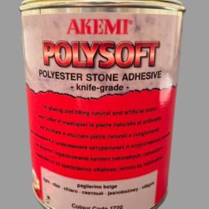 Tin of Akemi Poly Soft Stone Glue - Cream