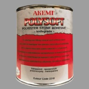 Tin of Akemi Poly Soft Stone Glue - Transparent