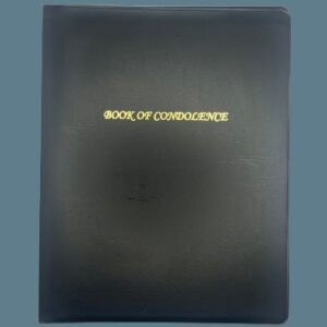 Black Books of Condolence – Black Plastic unprinted