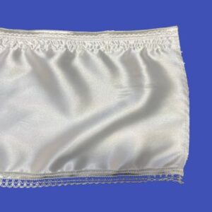 9 inch white frilling for small coffins