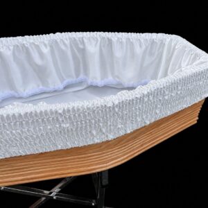 H.22 cream coffin drapery