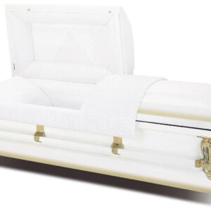 Ivory Gold Steel Casket