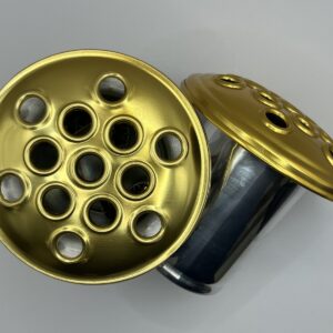 Medium Grave Vase Containers – Gold Tops