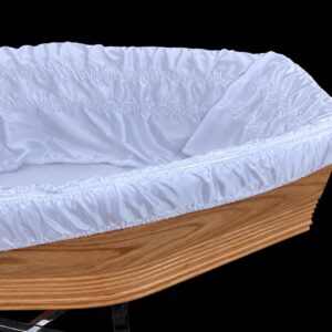 PRF all white coffin drapery with pillow