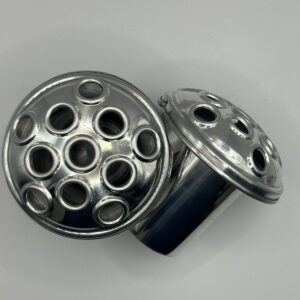 Small Grave Vase Containers – Silver Tops