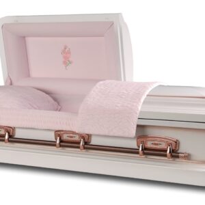 White Rose Steel Casket